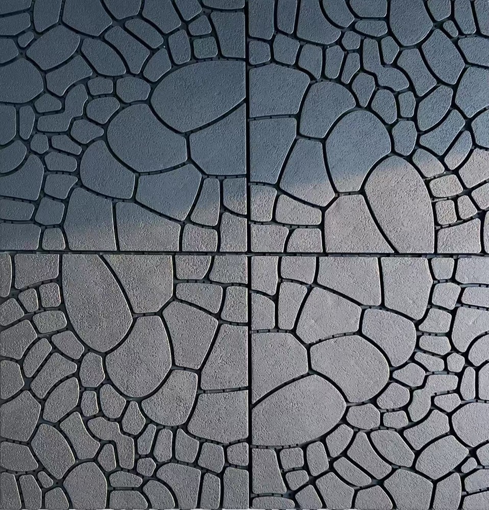 12" Stone Texture Interlocking Deck Tiles, DIY Patio Flooring, Easy Installation