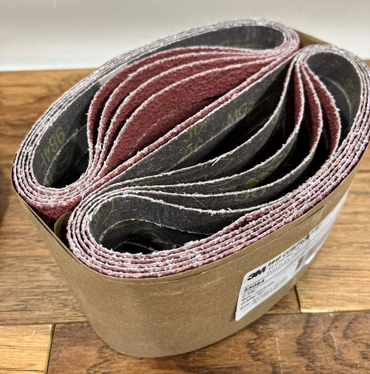 3M 984F Cubitron II 55064 Ceramic Sanding Cloth Belts 3/4 in x 18 in 36+ 10 Pcs