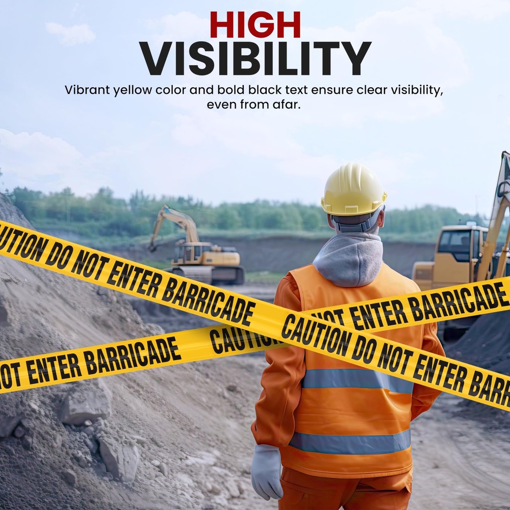 Pyle "Caution Tape Yellow, Caution Do Not Enter”- 8 pc