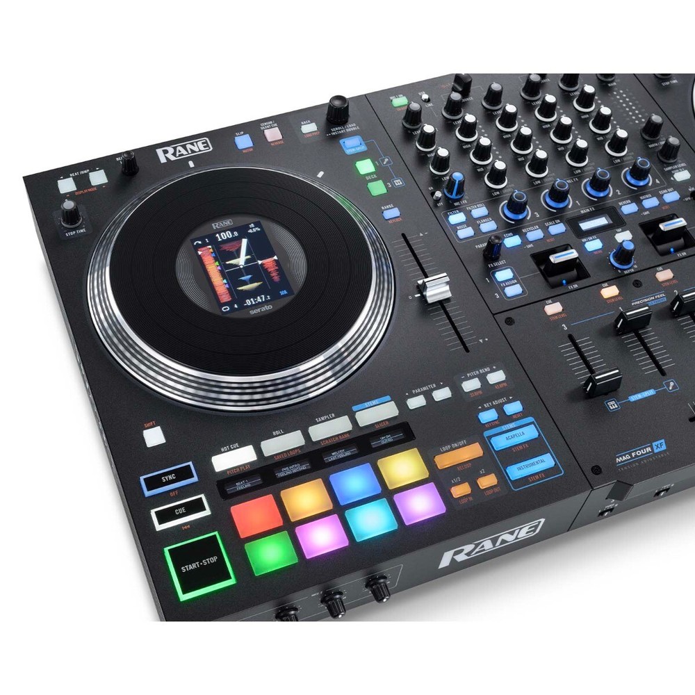 Rane PERFORMER 4-Channel Motorized Stems Pro DJ Controller w Black Case