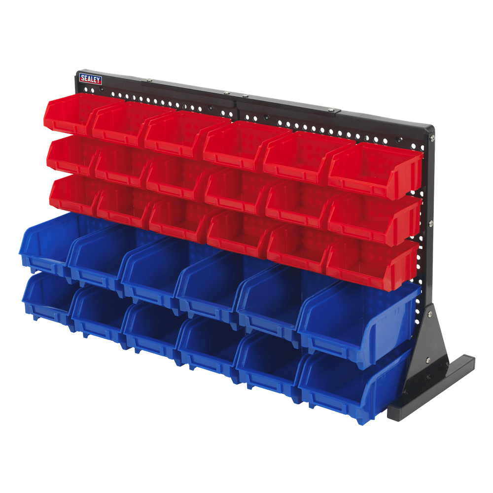 Sealey TPS1218 Bench Mounted Bin Storage System and 30 Bins
