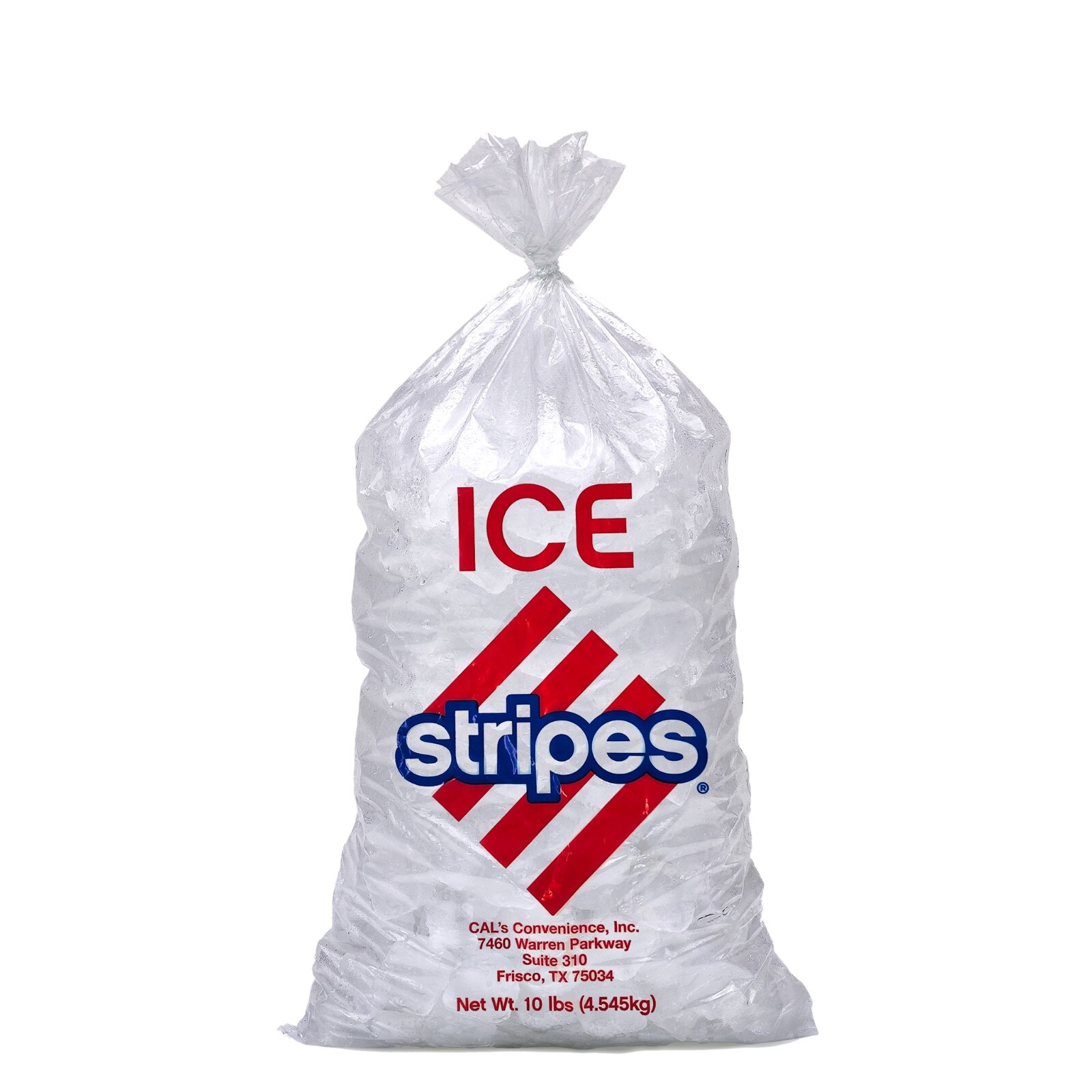 Ice Bags - 10 lb Wire Wicketed - Cal's Stripes - 1,000 Bags