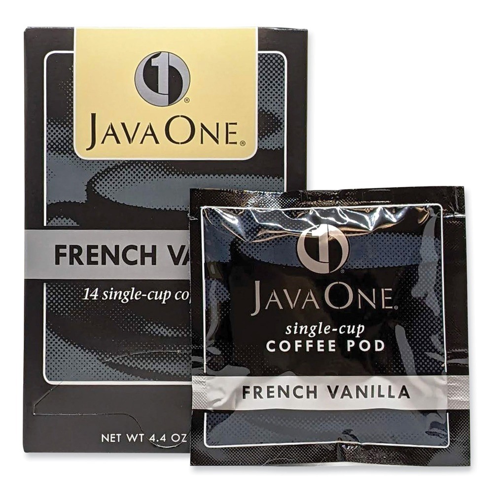 Java One 70400 Single Cup Coffee Pods - French Vanilla (14/Box) New