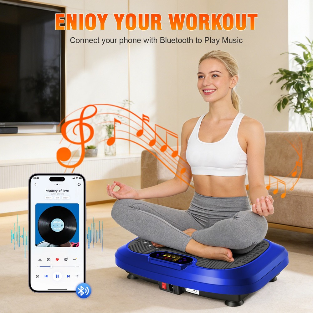 Vibration Plate Exercise Machine Whole Body Workout Vibrate Platform Bluetooth