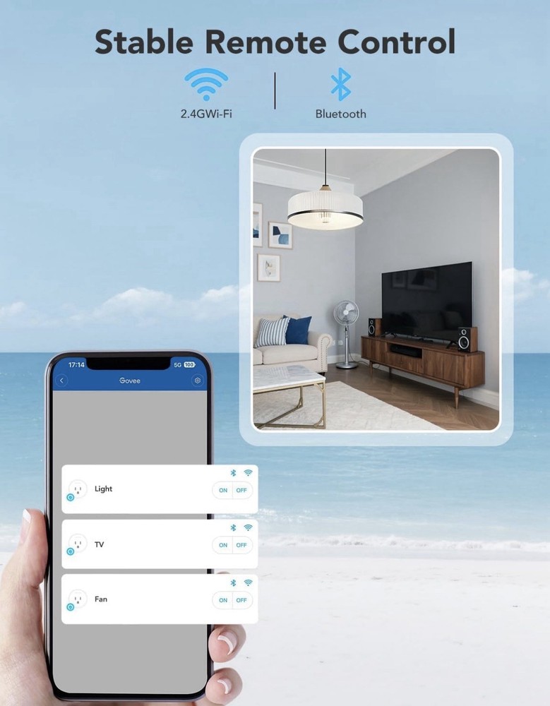 Govee Smart Plug with Timer & Group Controller, WiFi Outlet for Home, 4 Pack