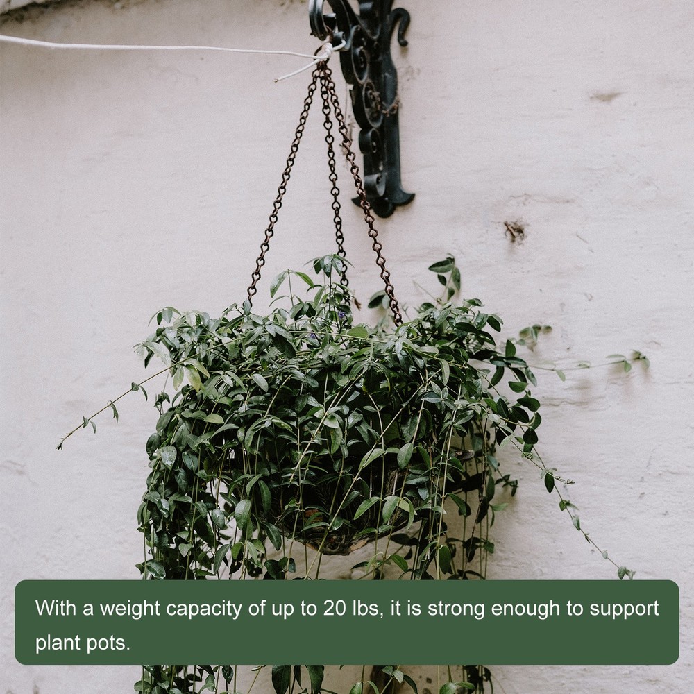 2Pcs Hanging Chains,304SUS Extension Link w S Shaped Hook(Silver,19.7")