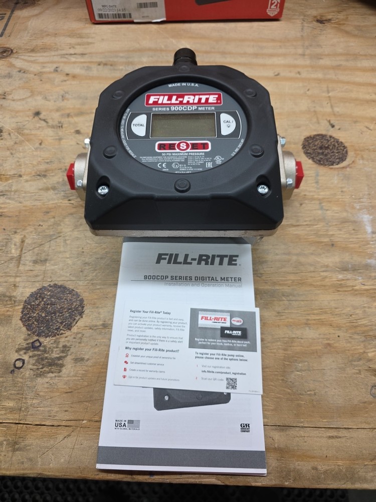 Fill-Rite 900Cdpx Flowmeter,50 Psi,40 Gpm,Digital,Pulse
