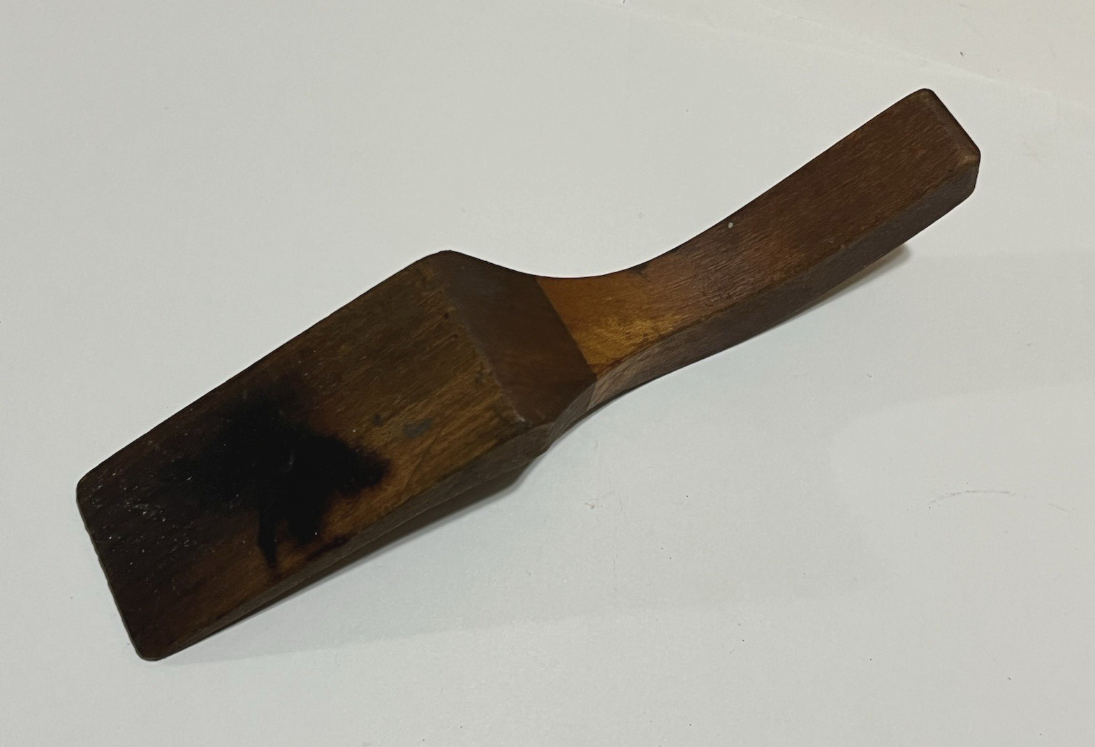 Vintage Wood Handle Lead Solder Paddle 8" Long x 1-3/4" Wide Flat Hardwood NICE