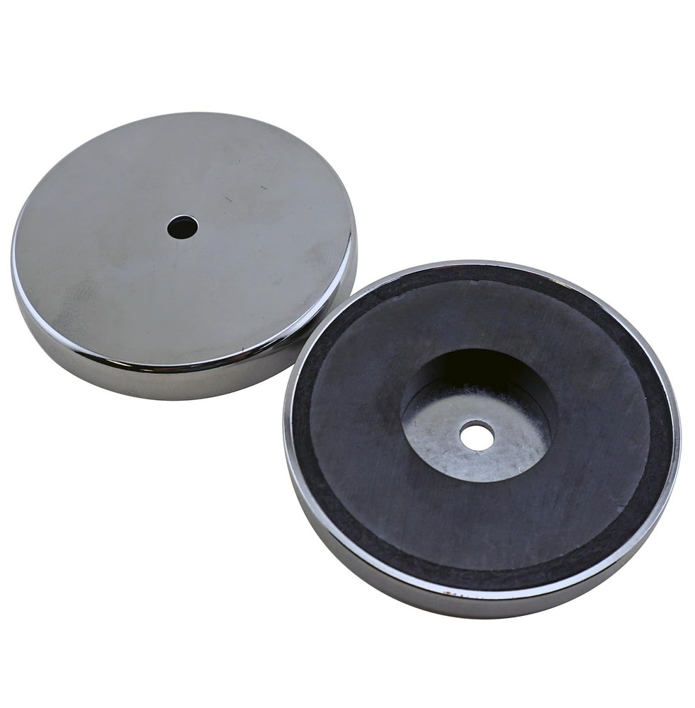 Ceramic Round Base Fasteners - 2-Pack, 95 lb Pull Strength, Ideal for Organizing