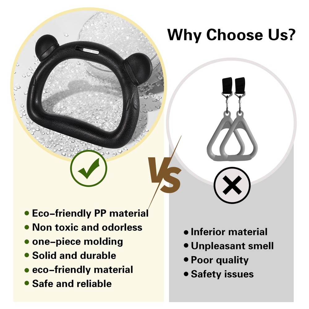 Adjustable Gymnastics Rings for Home Workouts, Strength Training Equipment