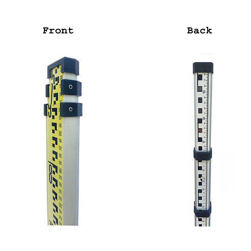 2.5 Meter Aluminum Grade Rod E Scale, Case, Plumb Level