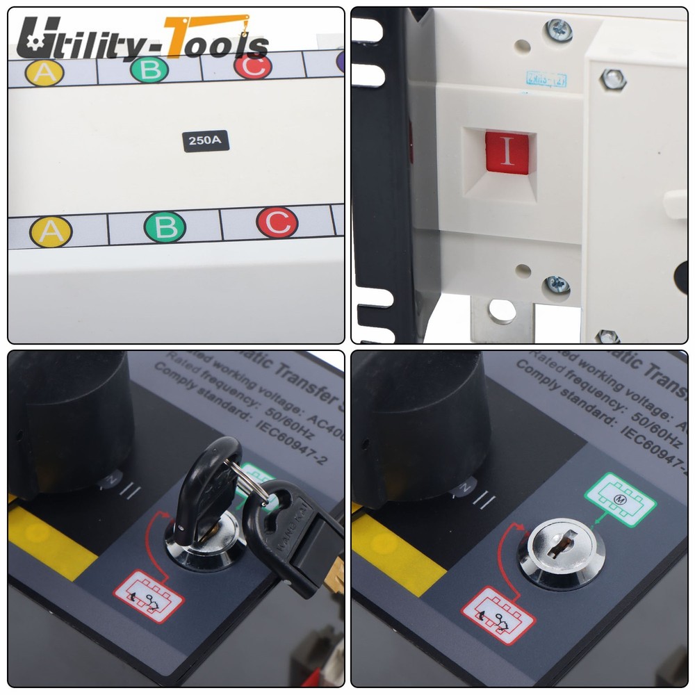 High Quality Industrial Automatic Transfer Switch Grid To AC Generator 4 Poles