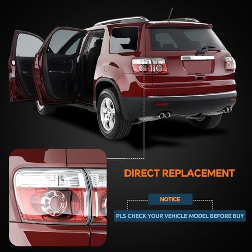 Tail Light Assembly Compatible with 2007-2012 GMC Acadia LED Left Driver Side
