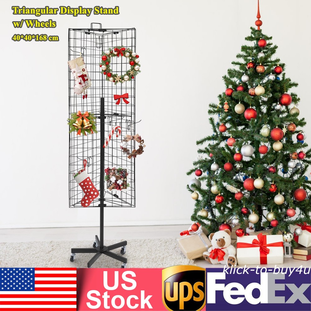 Triangular Grid Panel Display Stand Floor Standing Gridwall Display Stand