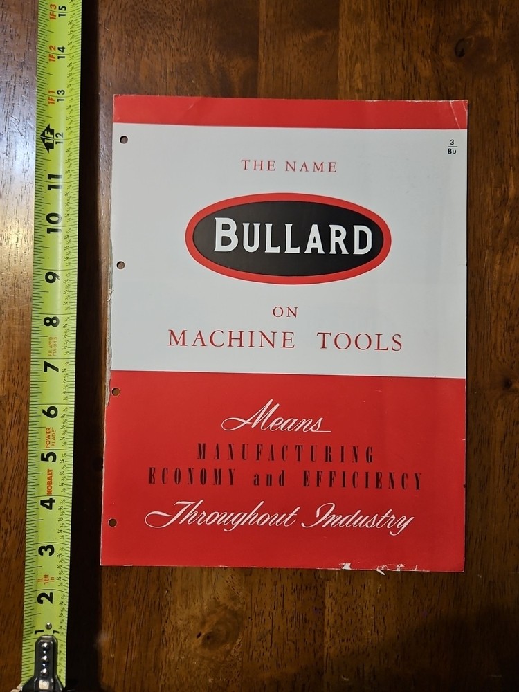 BULLARD MACHINE TOOLS #3 CATALOG RARE OLD VINTAGE
