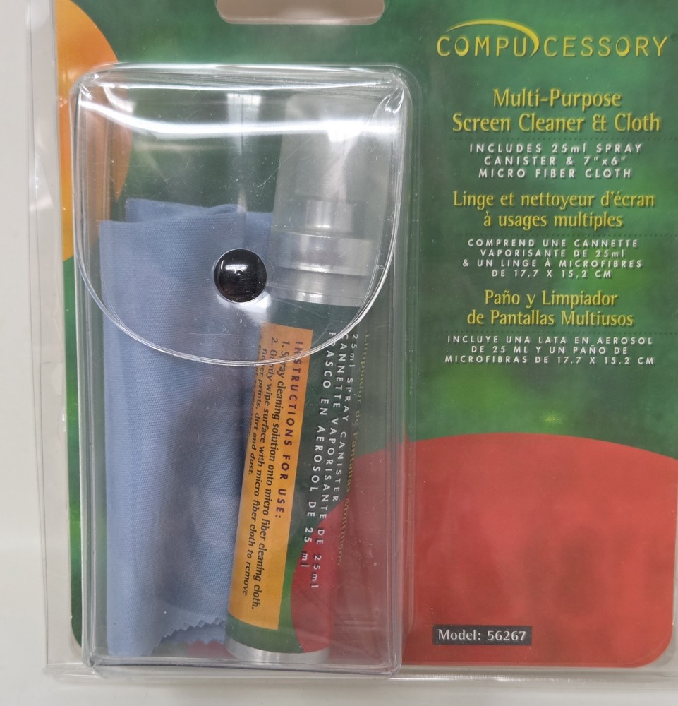 New Compuccessory Multi-Purpose Screen Cleaner & Cloth Set - Model 56267