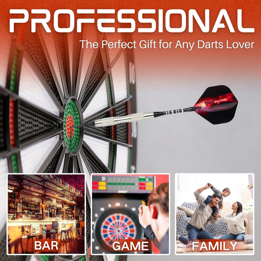 Soft Tip Darts Set with Gift Box Dart Case Professional Darts Plastic Tip wit...