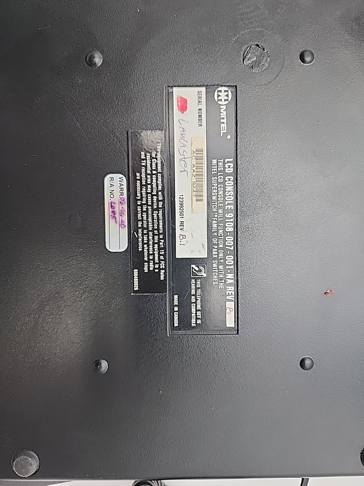 Mitel LCD Console 9108-007-001 Retro Electronics