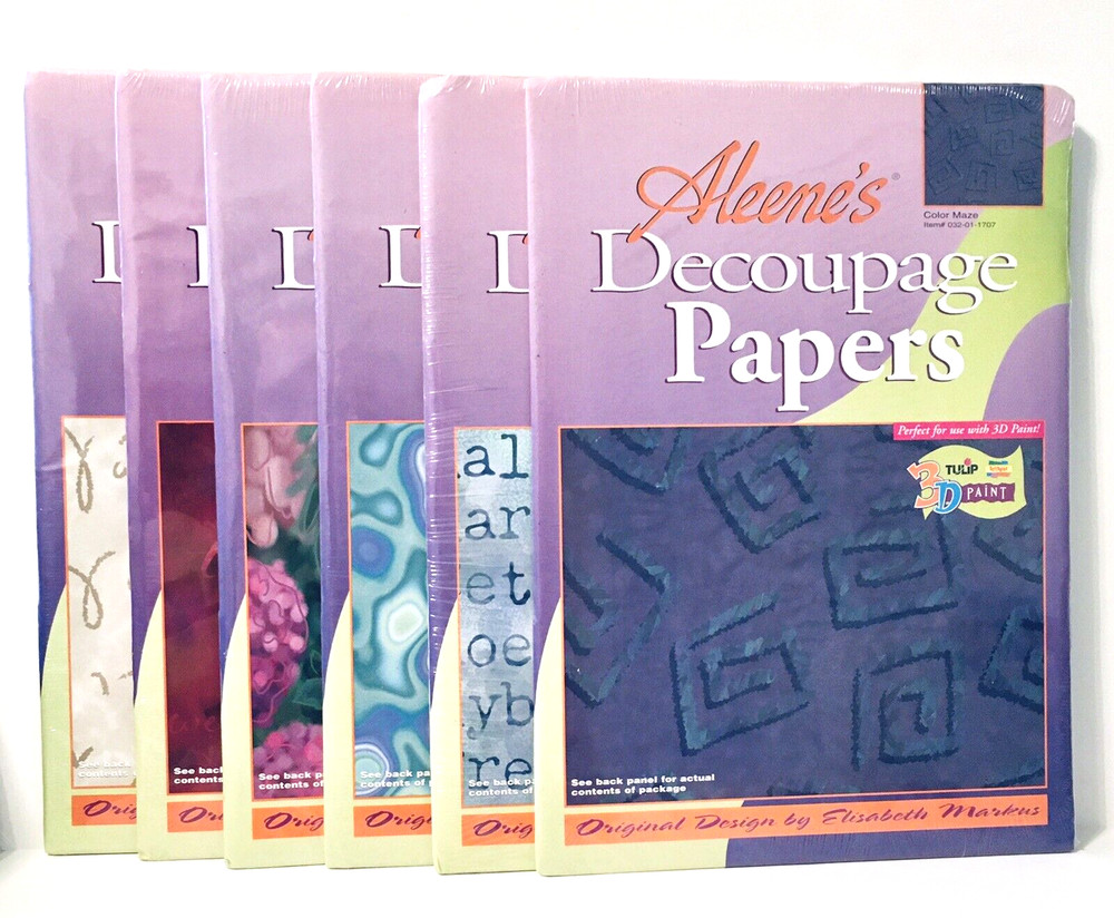 Aleene's Decoupage Papers - 6 Design Packs - E. Markus