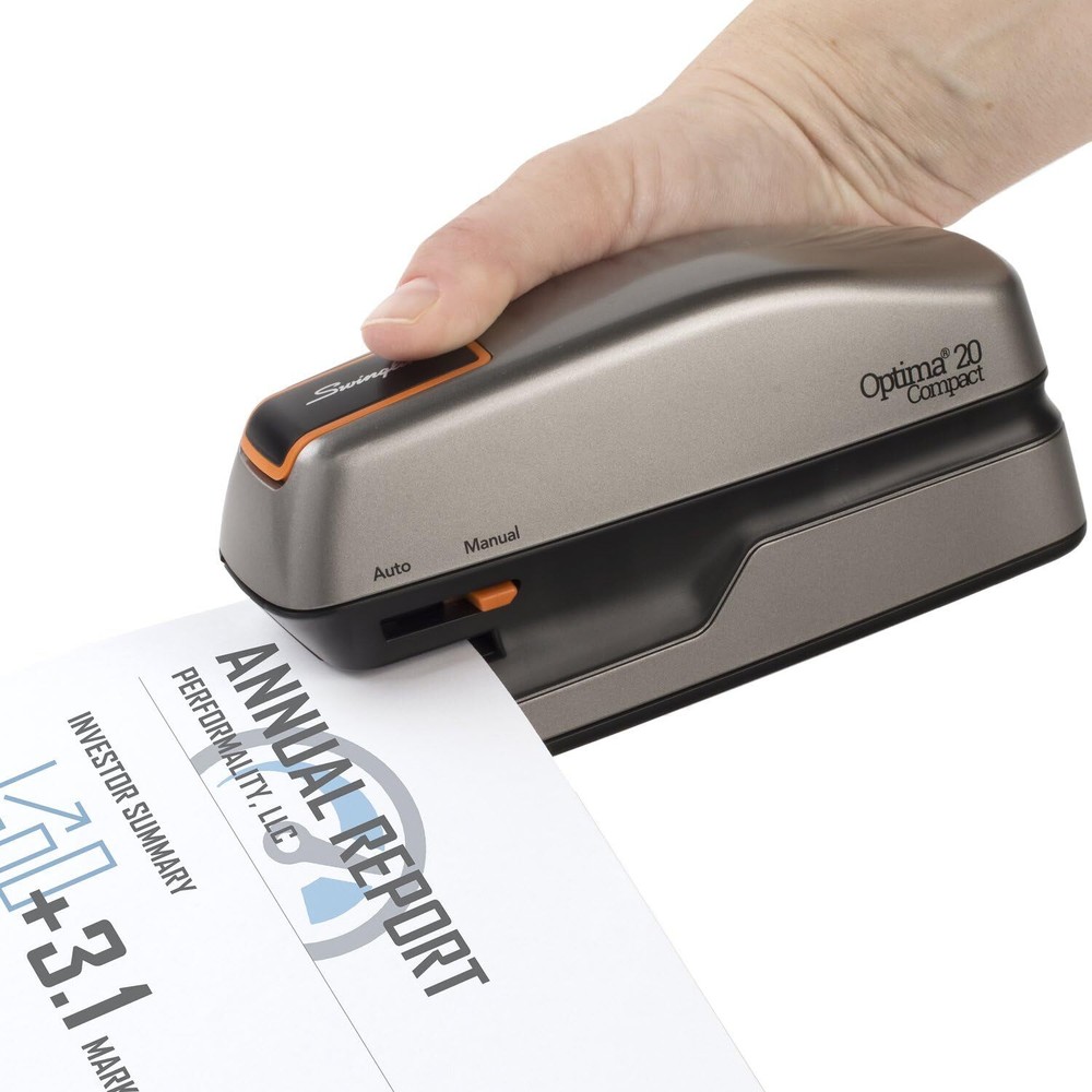 Swingline Electric Stapler, 20 Sheet Capacity, Optima 20, Jam Free, Compact,