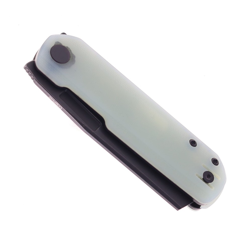 Vero Engineering Avid 2 Folding Knife Jade Ti Handle S45VN Cleaver Plain Edge