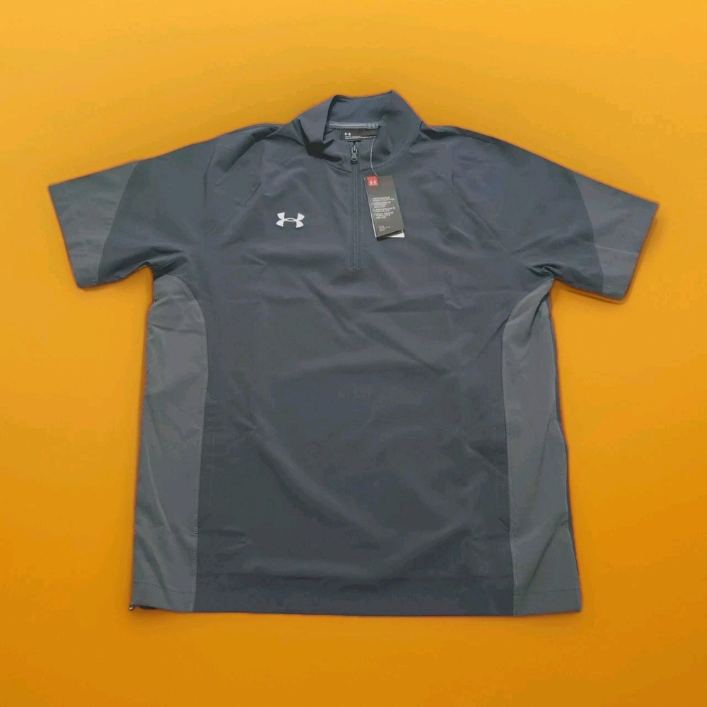 New Under Armour  ¼ Zip Coach's Pullover Small Storm Tech Men's Squad Grey