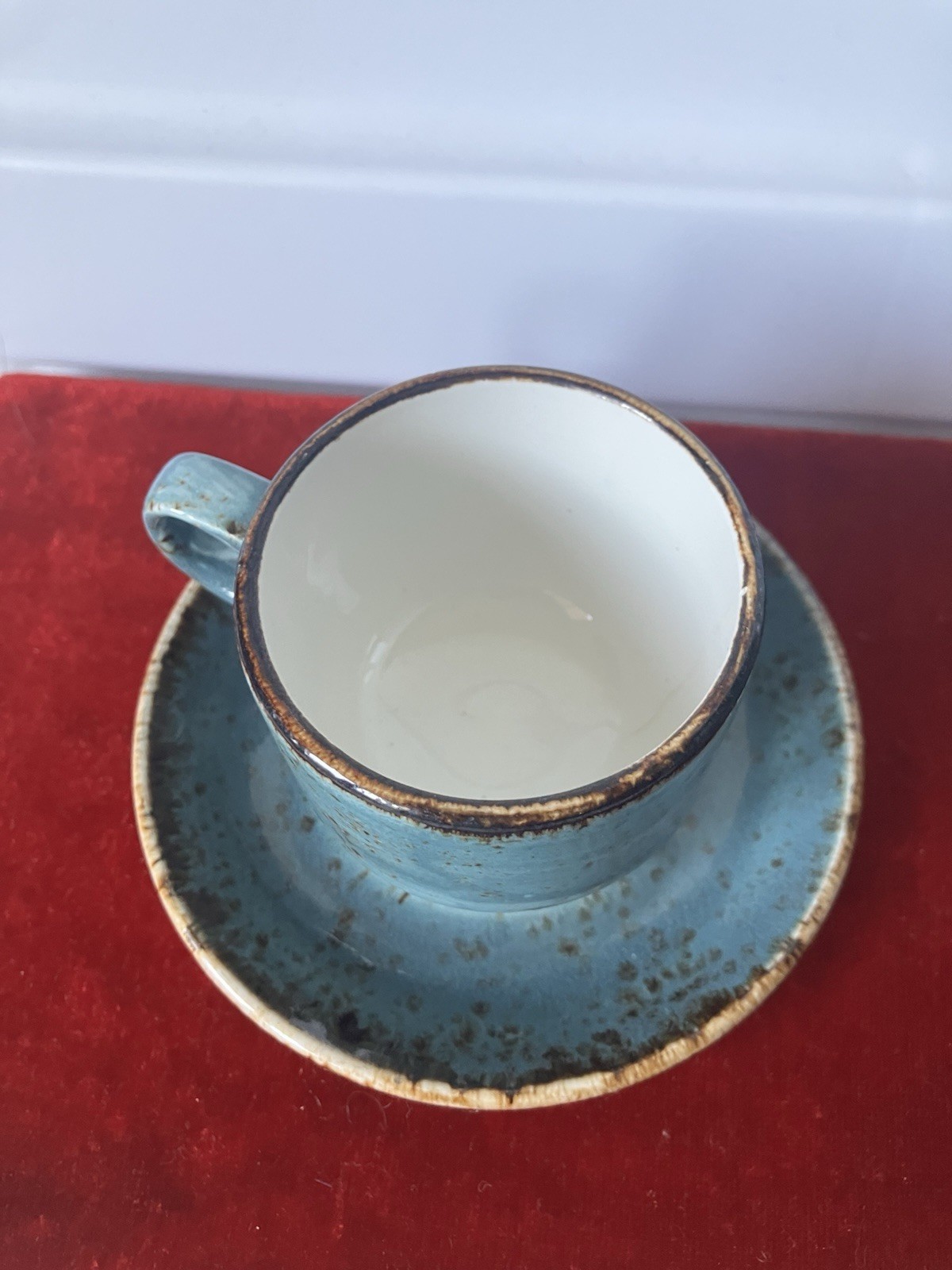 Steelite Lot 2 Espresso Sets Cup & Saucer Slimline Stacking Craft Blue 2023