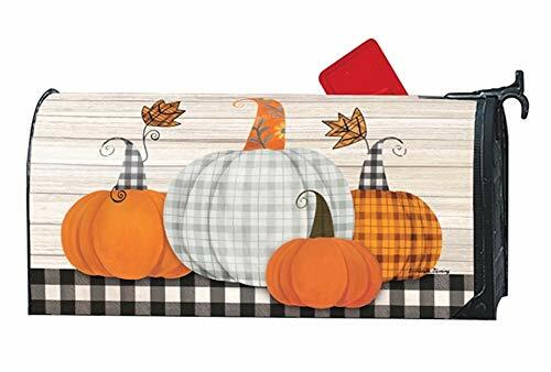 MailWraps - Mailbox Cover - Plaid Pumpkin