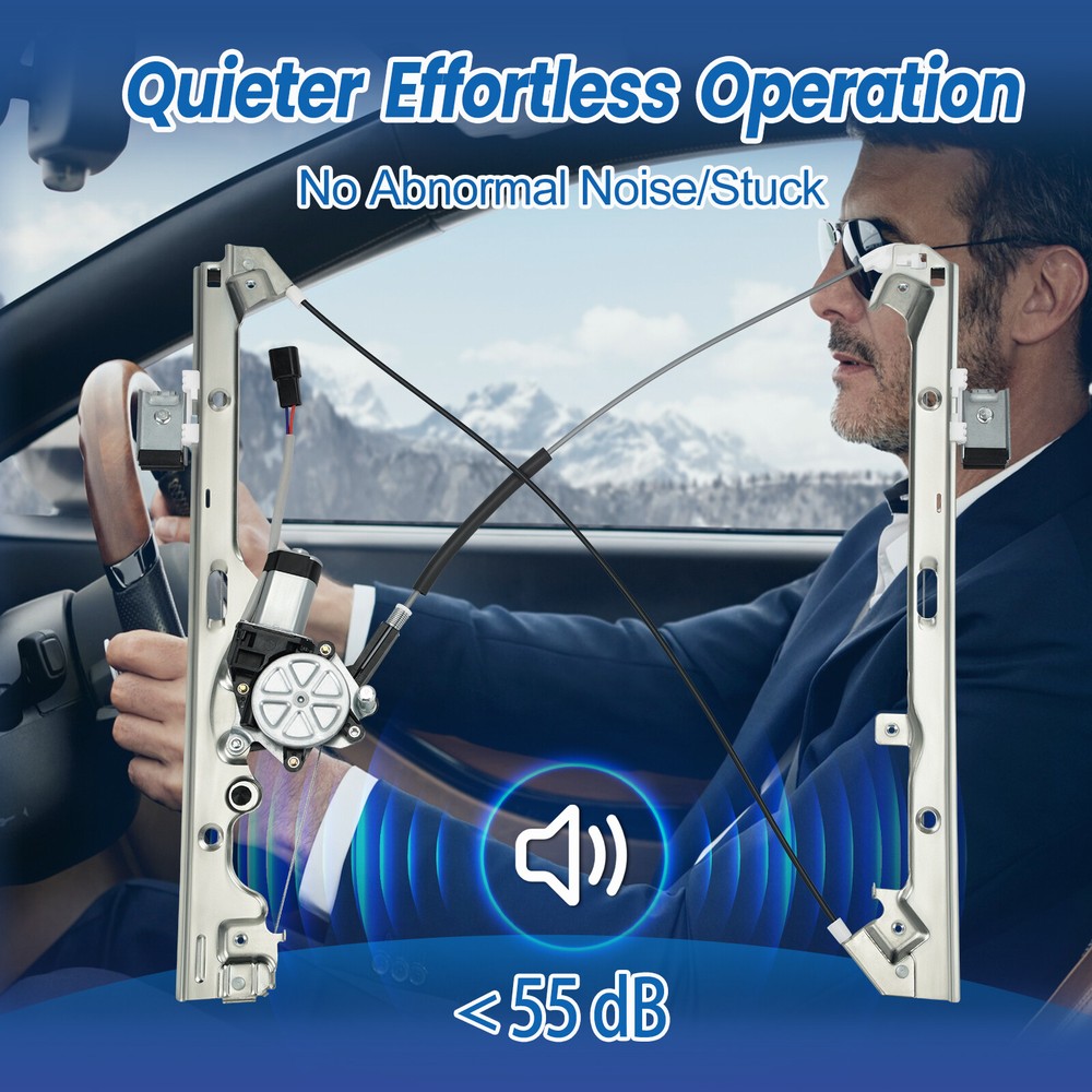 2x Left Right Front Power Window Regulator w/ Motor for Ford E-150 E-250 E-350