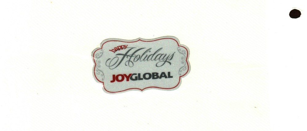 NICE HAPPY HOLIDAYS JOY COAL MINING STICKER  # 29