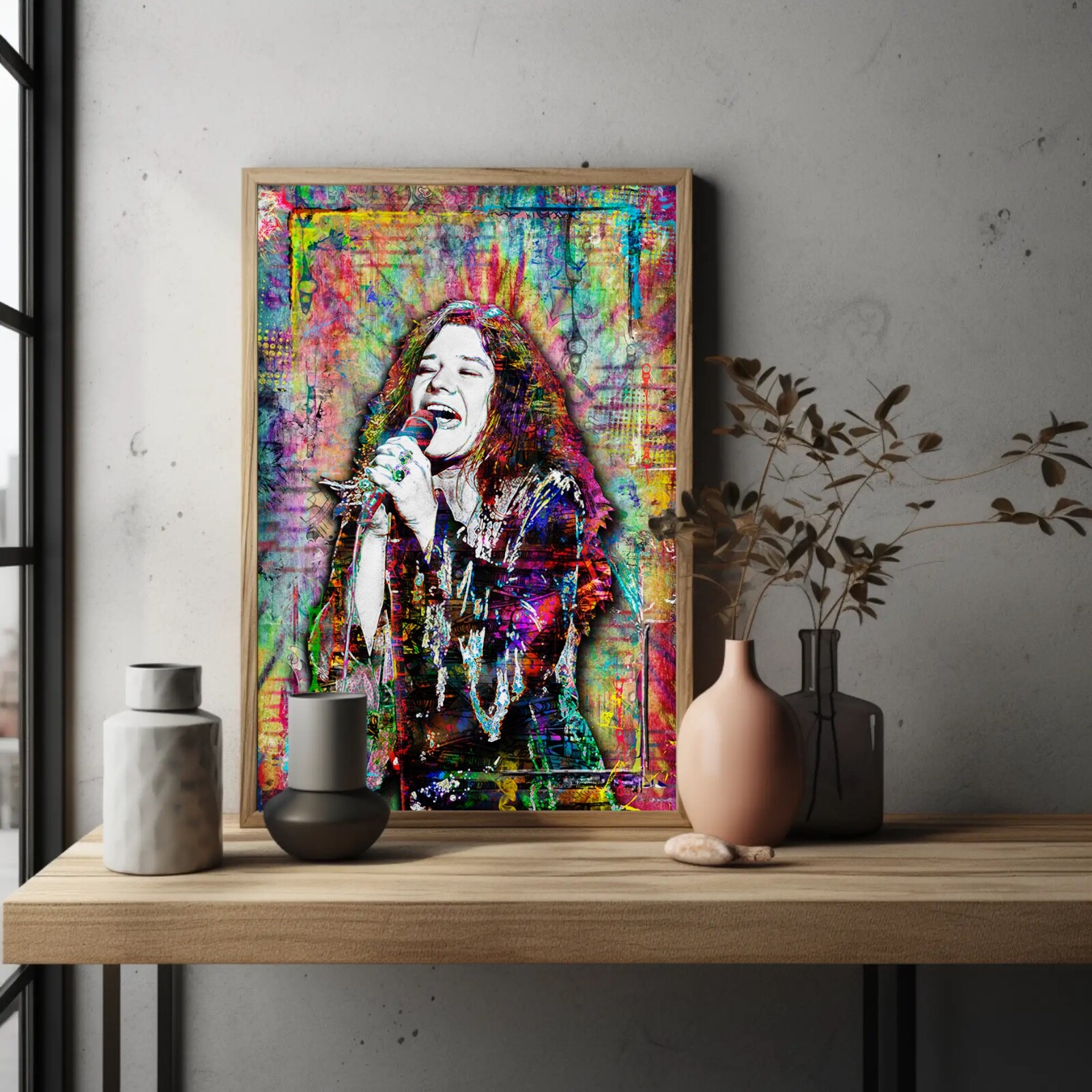 JANIS JOPLIN HIPPIE 16x20in Poster Janis Joplin Tribute Print Free Shipping US