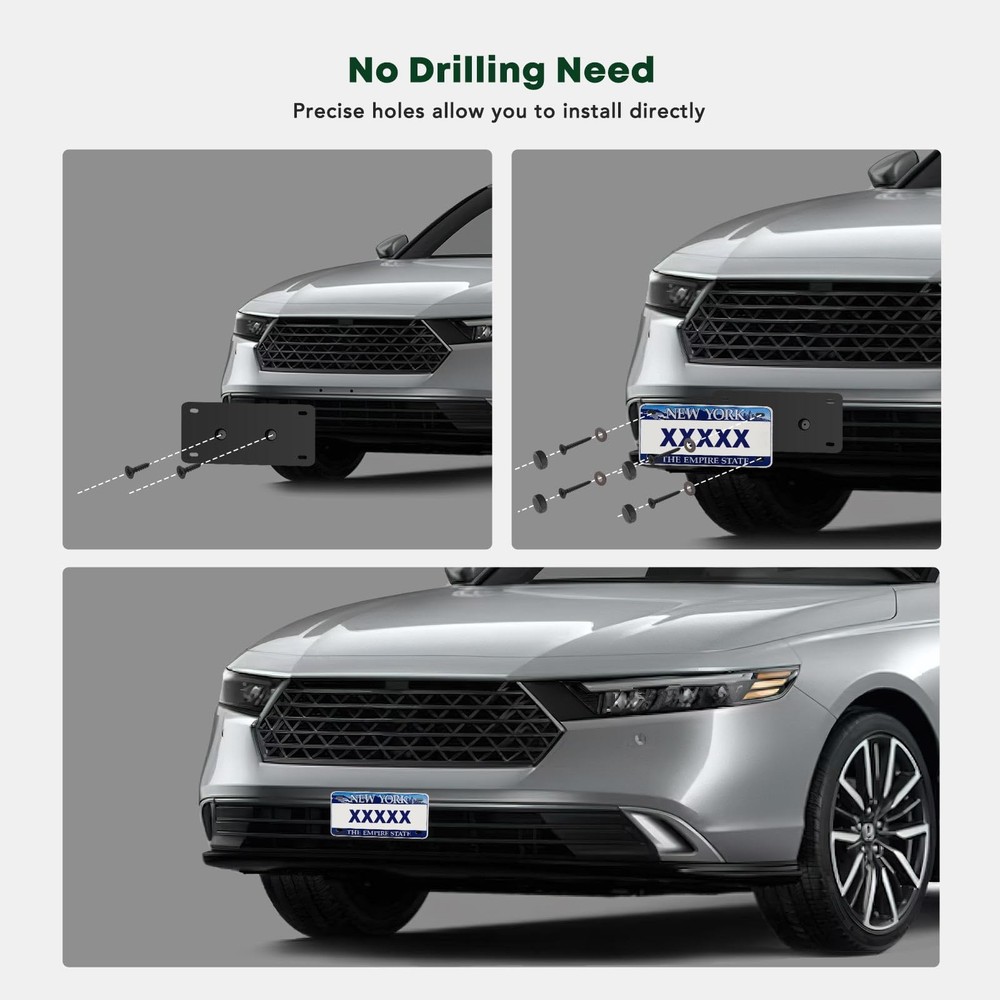 Front License Plate Bracket for Civic 2009-2011 No Drill
