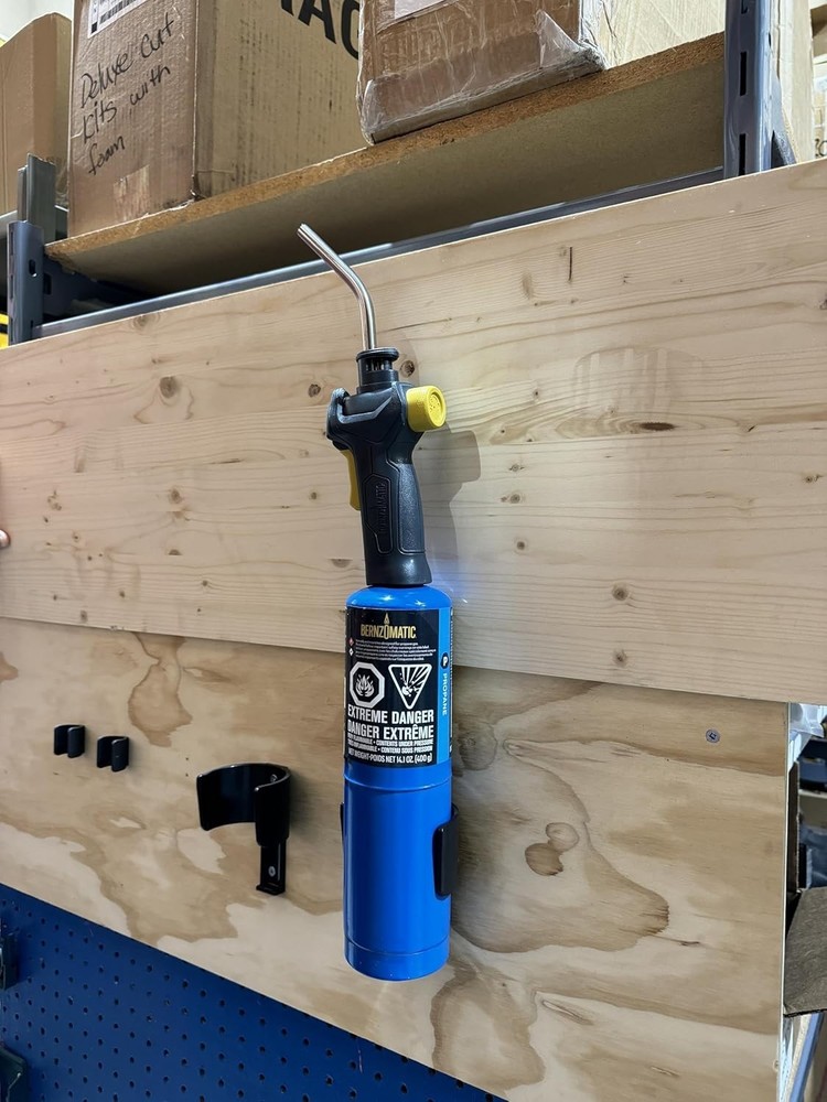 Utility Torch Holder - 2 Pack | Propane Tank Storage Mount for Workshops & Mo...