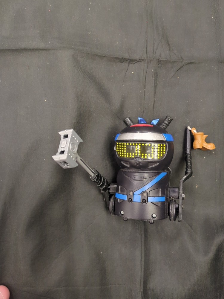 Spinmaster Ninja Bots Battling Robot  -Black/Blue -Tested & Works