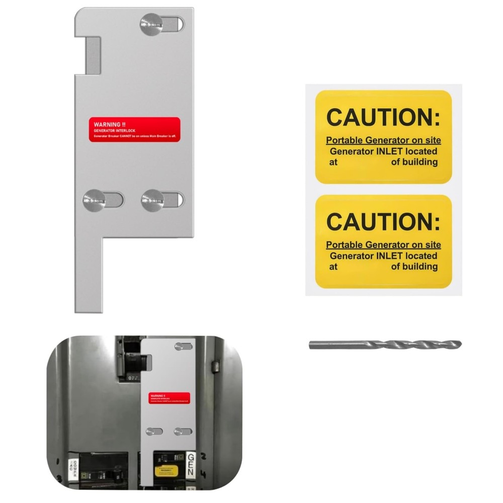 Generator Interlock Kit Compatible with Square D Vertical Main 150 or 200 amp...