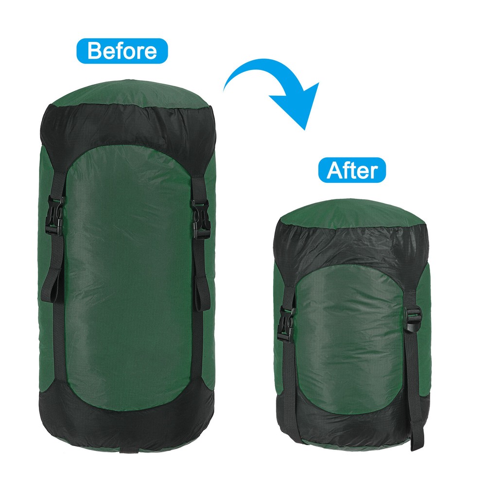 Compression Stuff Sack, 8L Waterproof Sleeping Bag, Green