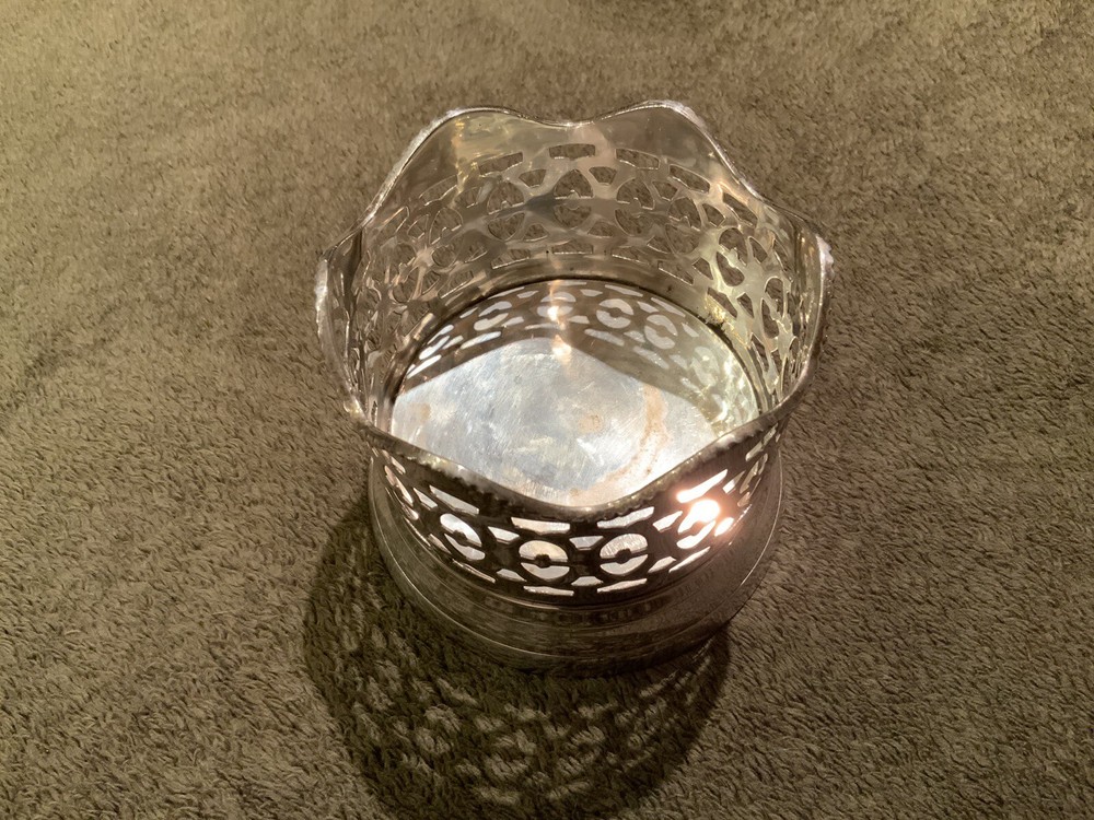 Elegant Silver Plate Wine Coaster