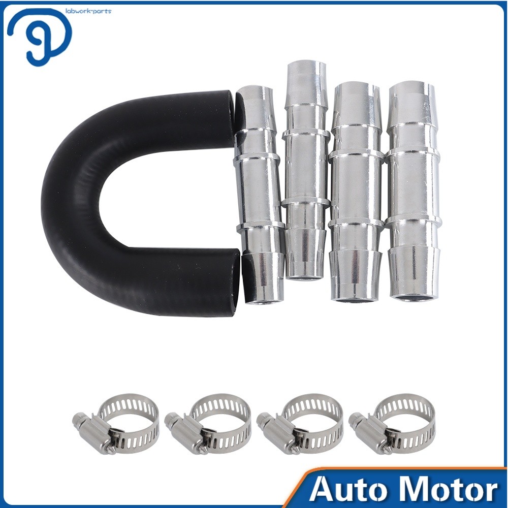 Upgrade Aluminum Engine Heater Core Bypass Kit 626-001 with 5/8" 3/4" Hose Kit