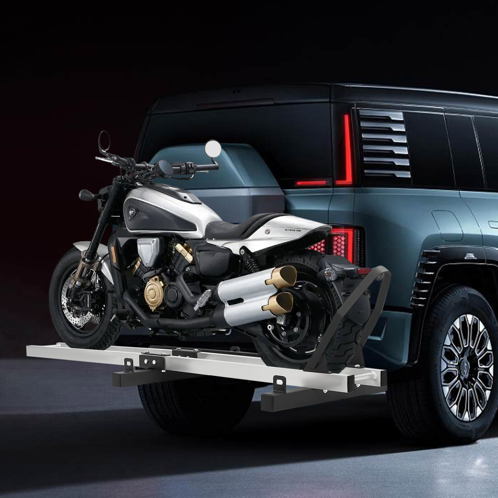 Motorcycle Carrier, Aluminum Hitch Carrier for Dirt Bikes, Motorcycle Bracket