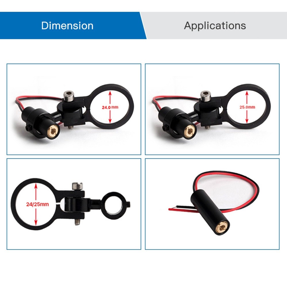 Diode Module Red Dot Set Positioning DC 5V 25mm for Laser Engraving Cutting Head