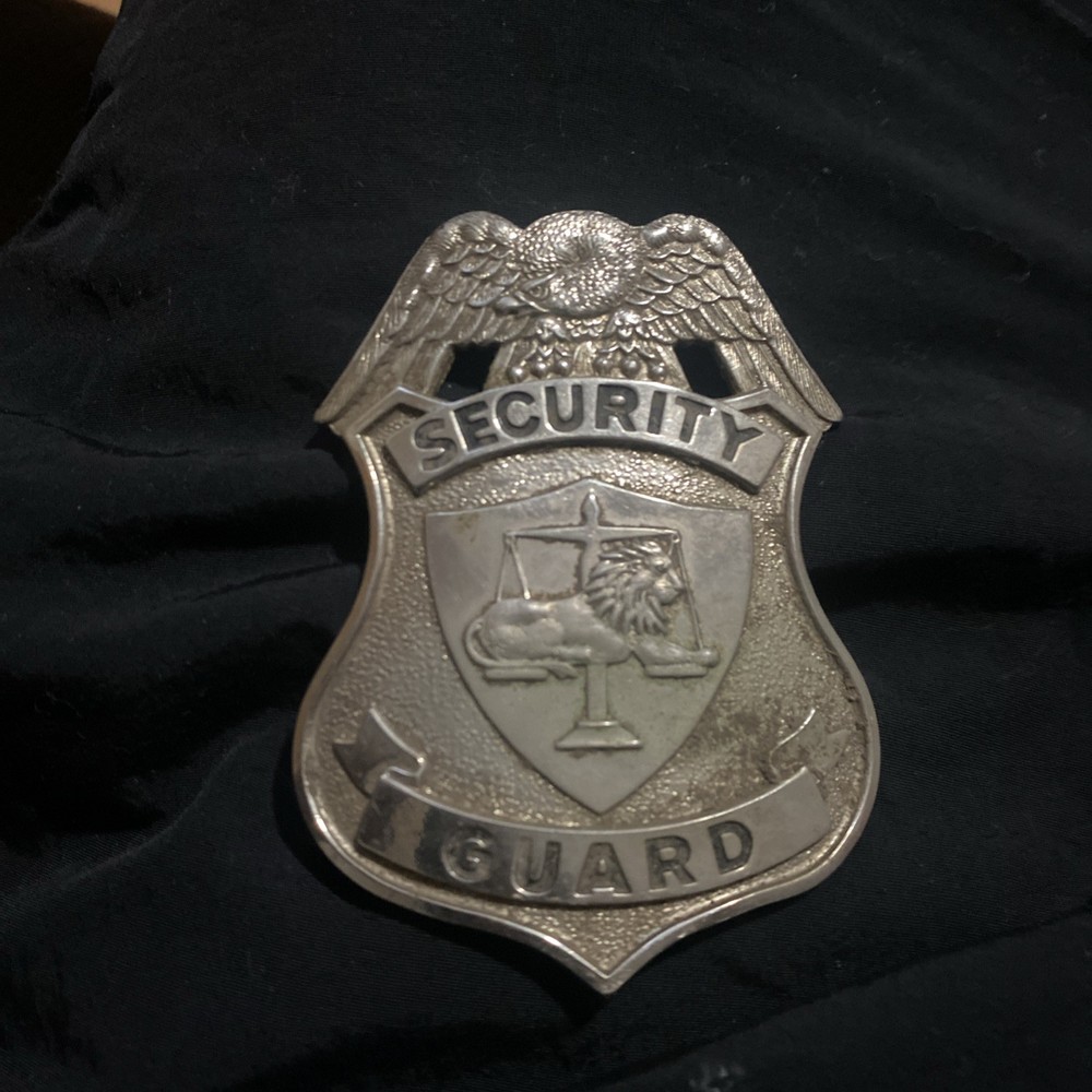 Vintage security guard badge