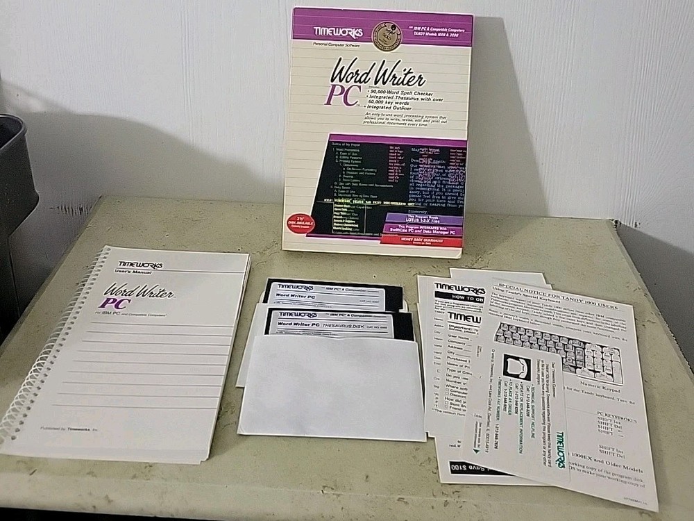 Timeworks WordWriter PC new in box Dos Word Processing Word Writer PC