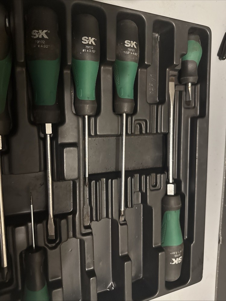 SK Hand Tools 9pc Combination Screwdriver Phillips/flathead Slotted Set