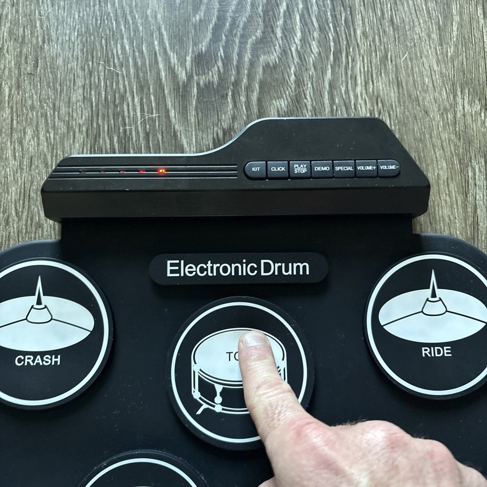 Drum Set Practice Pad Electronic Drum Pad With Pedals - Tested Works