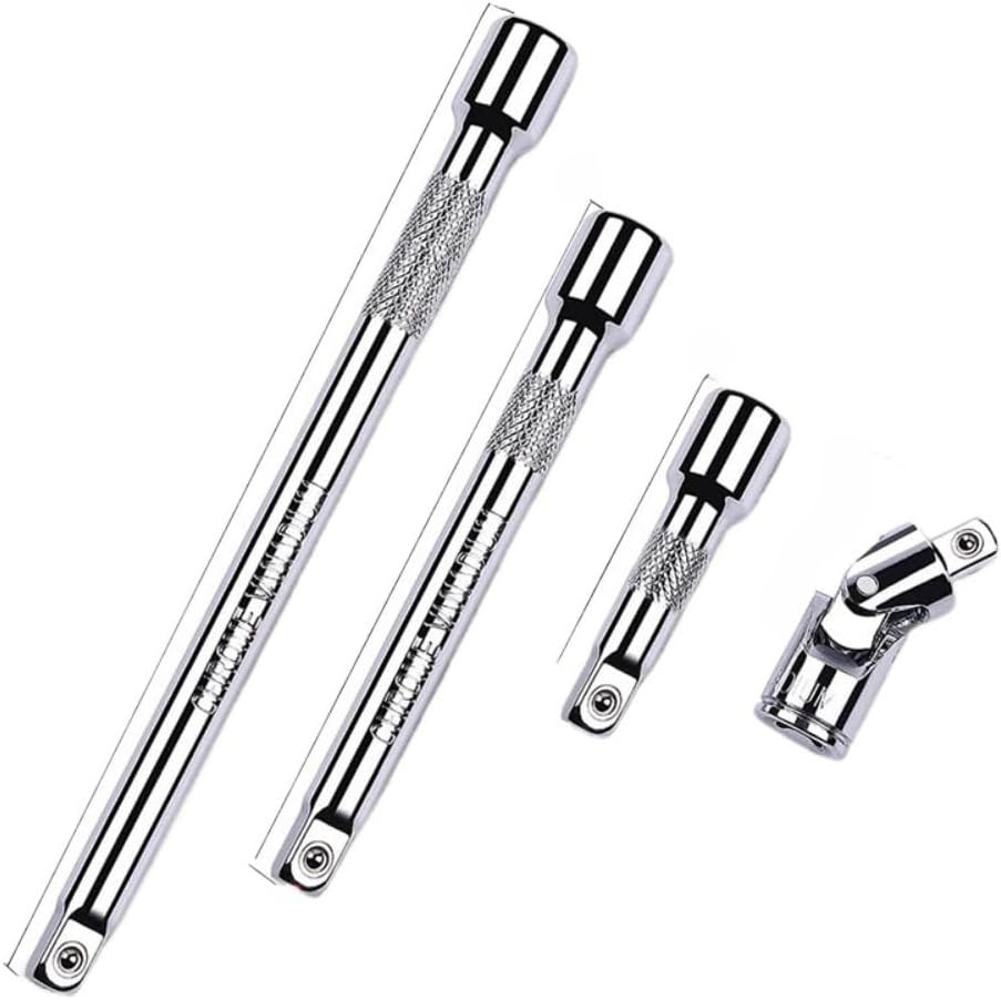 4PCS 1/4 Inch Socket Extension Bar Set Quarter Inch Drive Socket Extension Set