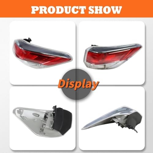 Outer Tail Light Passenger Side Compatible with Highlander 2014 2015 2016 Right