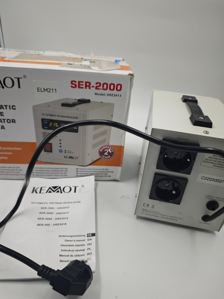 KEMOT SER-2000 Automatic Voltage Regulator 2000VA (URZ3413)