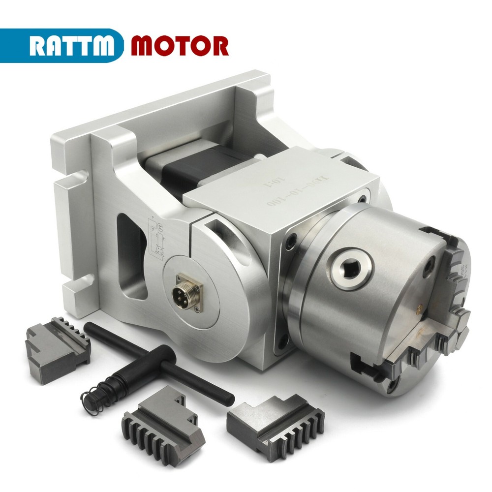 HT90-10-100A 4th axis 10:1 Two-phase 86 Stepper Motor Adjustable elevation angle