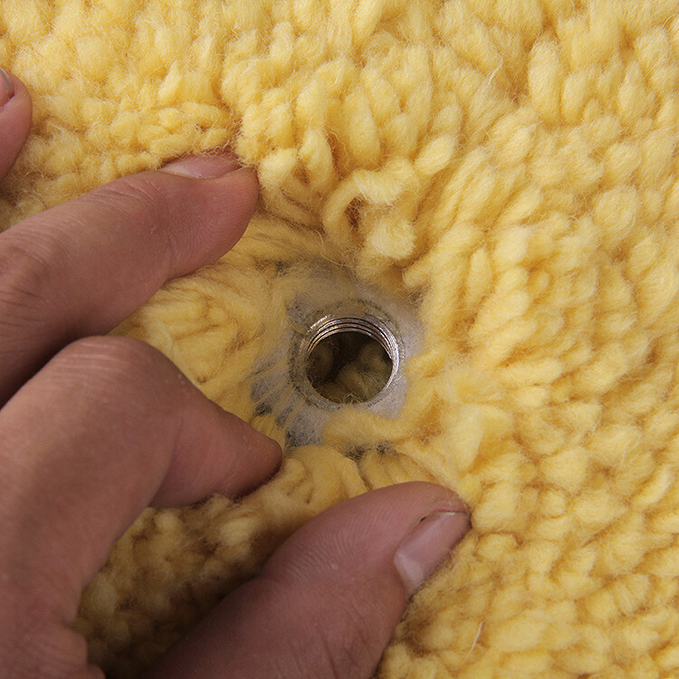 Double Side Wool Polishing Pads 7" Buffing Pad Hook & Loop For Cutting Polishing