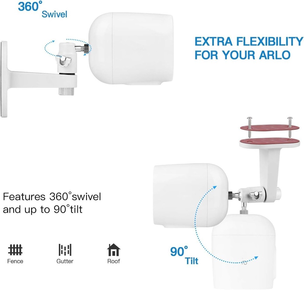 2Pack Security Wall Mount for Arlo Pro/Pro2/Pro3/Pro4/Ultra/Ultra2/Essential ...